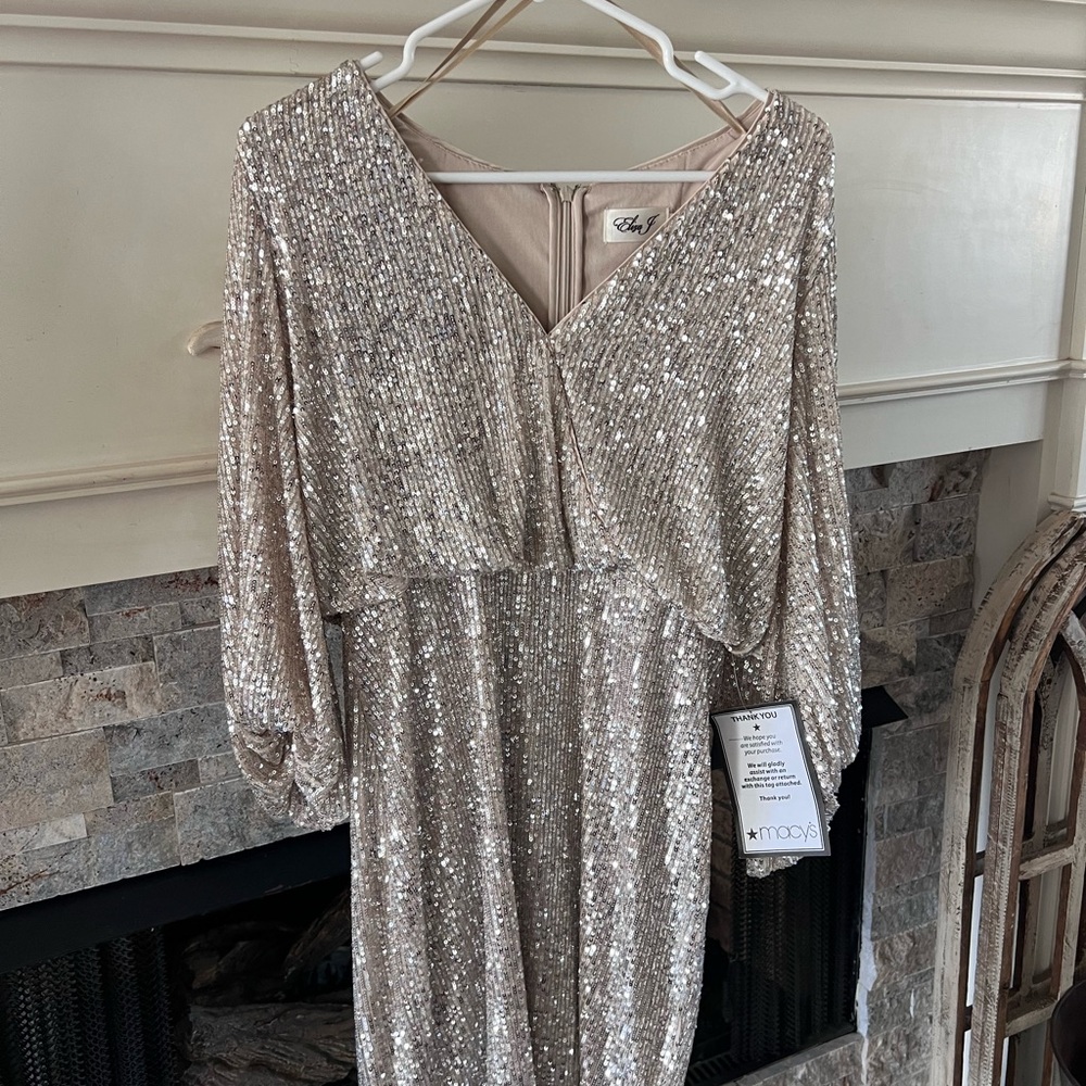 Silver Sequin Dress